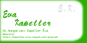 eva kapeller business card
